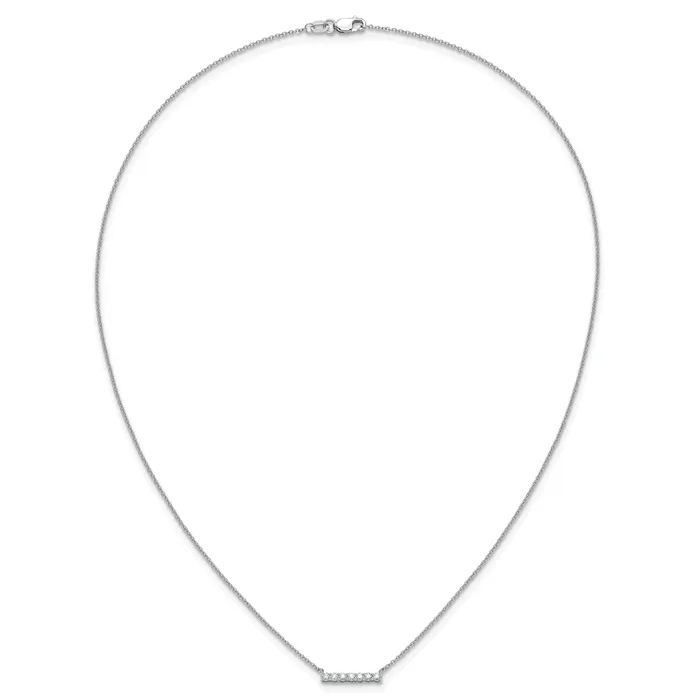 Goldia Necklaces 14k White Gold 14 Ct Lab Grown Diamond VSSI G 18 inch Bar Necklace
