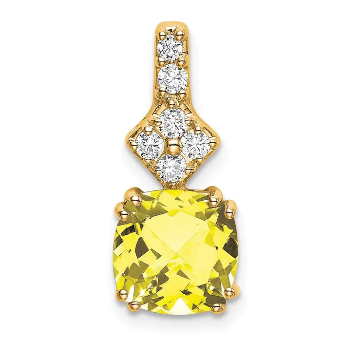 Goldia PreStyled Sets 14k Yellow Gold Lab Grown Real Diamond u0026 Created Yellow Sapphire Pendant Goldia PreStyled Sets 14k Yellow Gold Lab Grown Real Diamond u0026 Created Yellow Sapphire Pendant