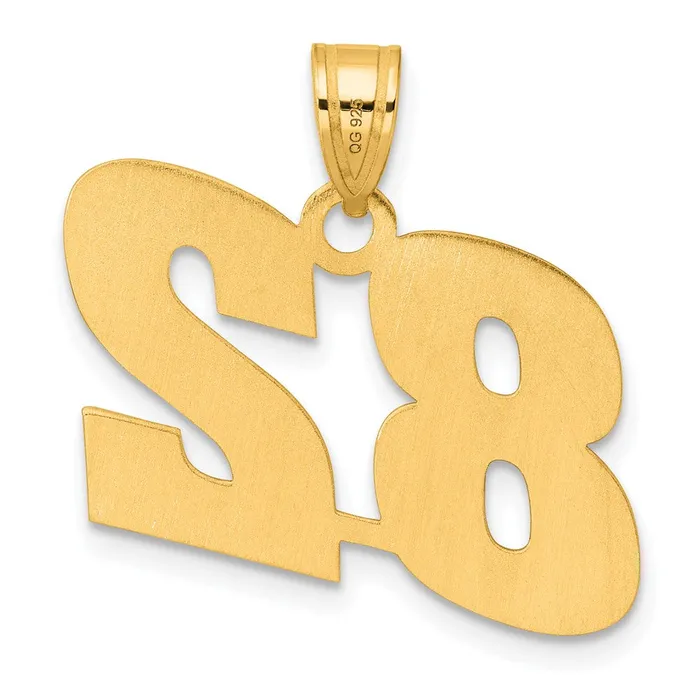 Goldia PreStyled Sets 14k Yellow Gold Polished Block Number 82 Pendant