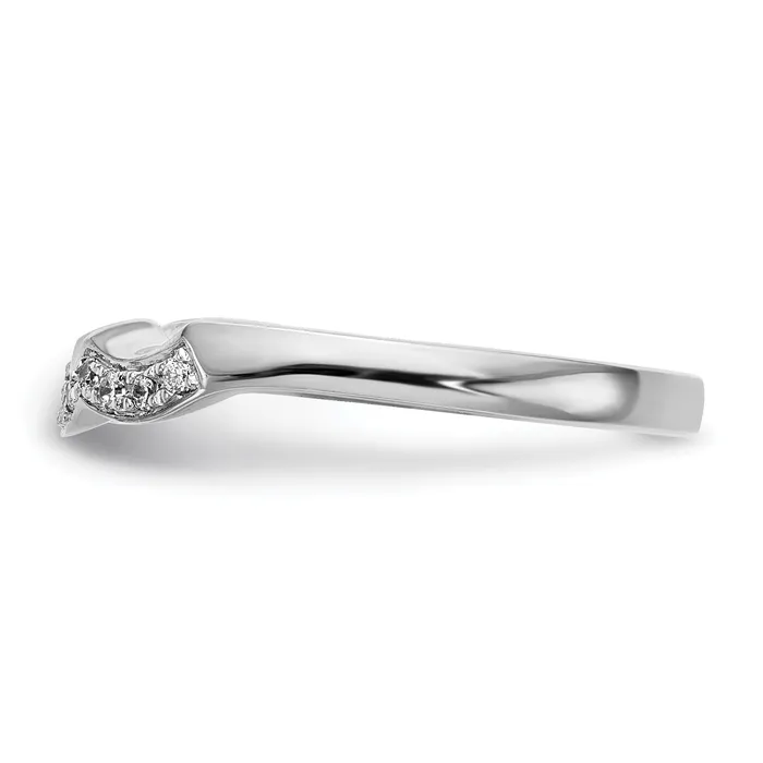Goldia Rings 024ct CZ Solid Real 14K White Gold Wedding Wedding Band Ring