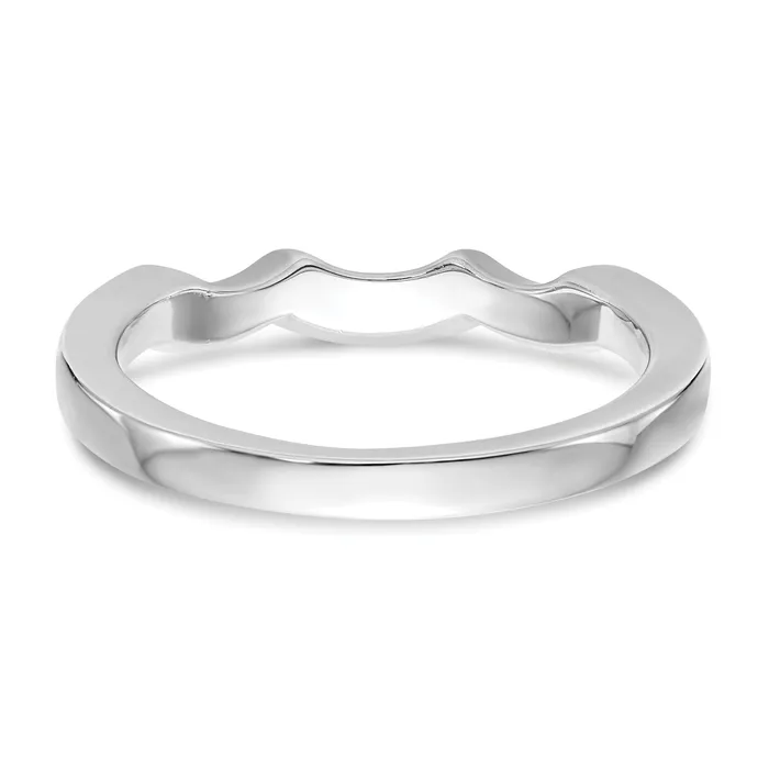 Goldia Rings 024ct CZ Solid Real 14K White Gold Wedding Wedding Band Ring