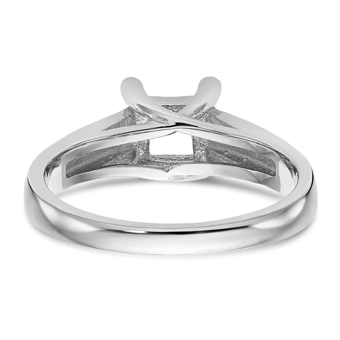 Goldia Rings 033ct CZ Solid Real 14k White Gold Square Solitaire Engagement Ring