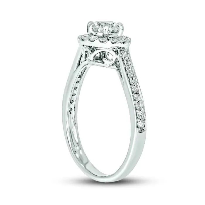 Goldia Rings 075 CT TW Natural Diamond Bypass Engagement Ring in Solid 14K White Gold II2 Goldia Rings 075 CT TW Natural Diamond Bypass Engagement Ring in Solid 14K White Gold II2