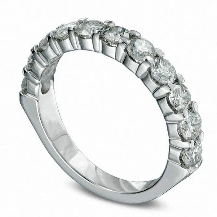 Goldia Rings 15 CT TW Natural Diamond Band in Solid 14K White Gold Goldia Rings 15 CT TW Natural Diamond Band in Solid 14K White Gold