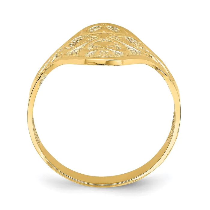 Goldia Rings 14K Yellow Gold Diamondcut Filigree Ring