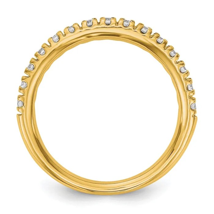 Goldia Rings 14K Yellow Gold Real Diamond Band