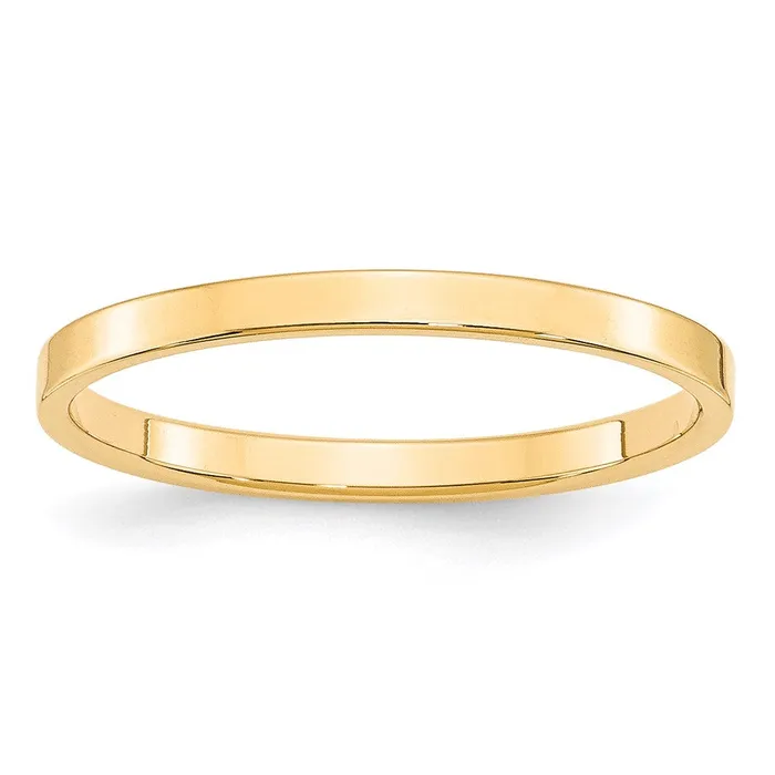 Goldia Rings Solid 10K Yellow Gold 2mm Light Weight Flat MensWomens Wedding Band Ring Size 5 Goldia Rings Solid 10K Yellow Gold 2mm Light Weight Flat MensWomens Wedding Band Ring Size 5