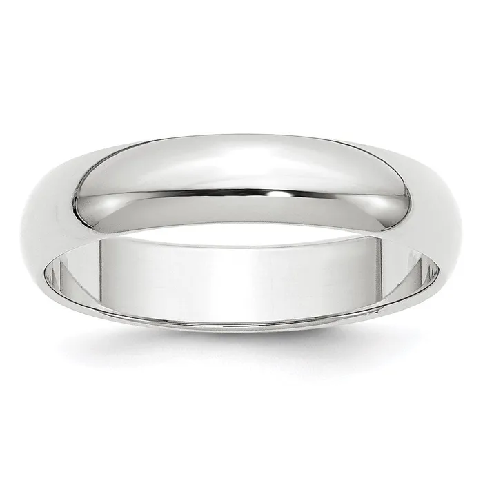 Goldia Rings Solid 14K White Gold 5mm Half Round MensWomens Wedding Band Ring Size 125 Goldia Rings Solid 14K White Gold 5mm Half Round MensWomens Wedding Band Ring Size 125