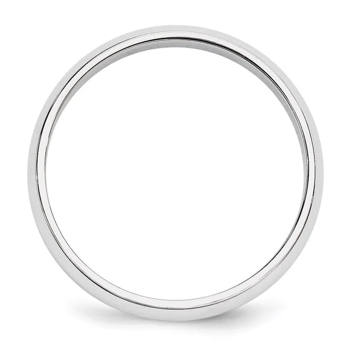 Goldia Rings Solid 14K White Gold 5mm Half Round MensWomens Wedding Band Ring Size 125 Goldia Rings Solid 14K White Gold 5mm Half Round MensWomens Wedding Band Ring Size 125