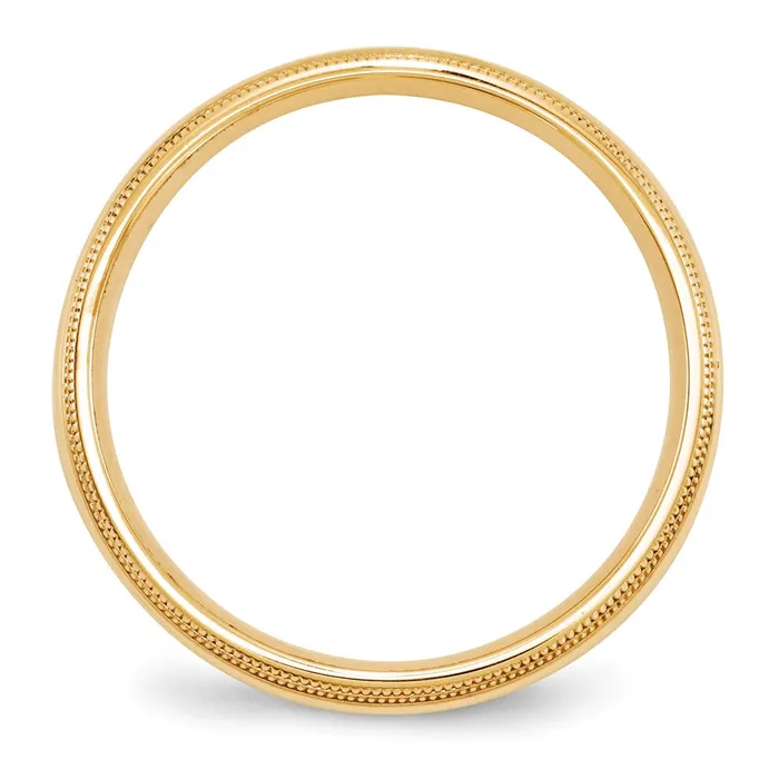 Goldia Rings Solid 14K Yellow Gold 5mm Double Milgrain Comfort Fit MensWomens Wedding Band Ring Size 85 Goldia Rings Solid 14K Yellow Gold 5mm Double Milgrain Comfort Fit MensWomens Wedding Band Ring Size 85