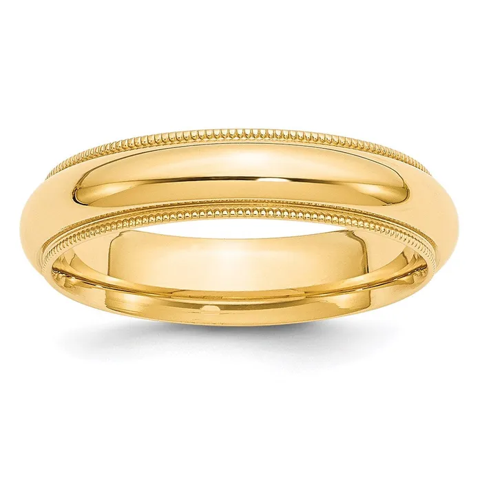 Goldia Rings Solid 14K Yellow Gold 5mm Milgrain Comfort Fit MensWomens Wedding Band Ring Size 12 Goldia Rings Solid 14K Yellow Gold 5mm Milgrain Comfort Fit MensWomens Wedding Band Ring Size 12