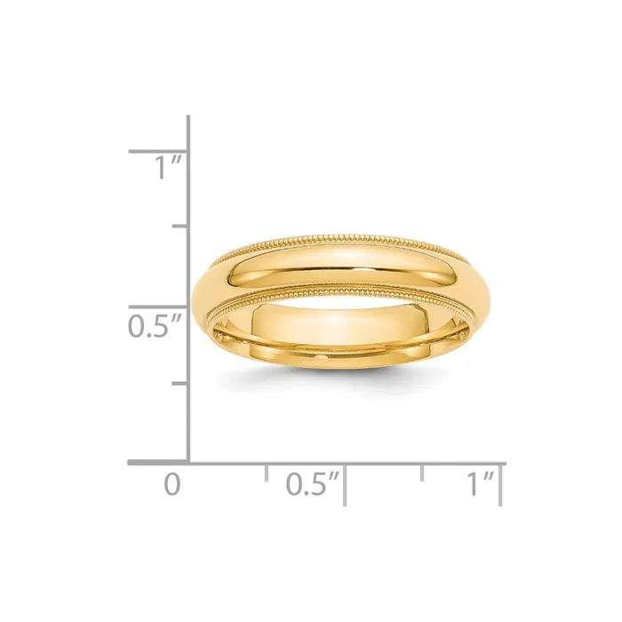 Goldia Rings Solid 14K Yellow Gold 5mm Milgrain Comfort Fit MensWomens Wedding Band Ring Size 12 Goldia Rings Solid 14K Yellow Gold 5mm Milgrain Comfort Fit MensWomens Wedding Band Ring Size 12