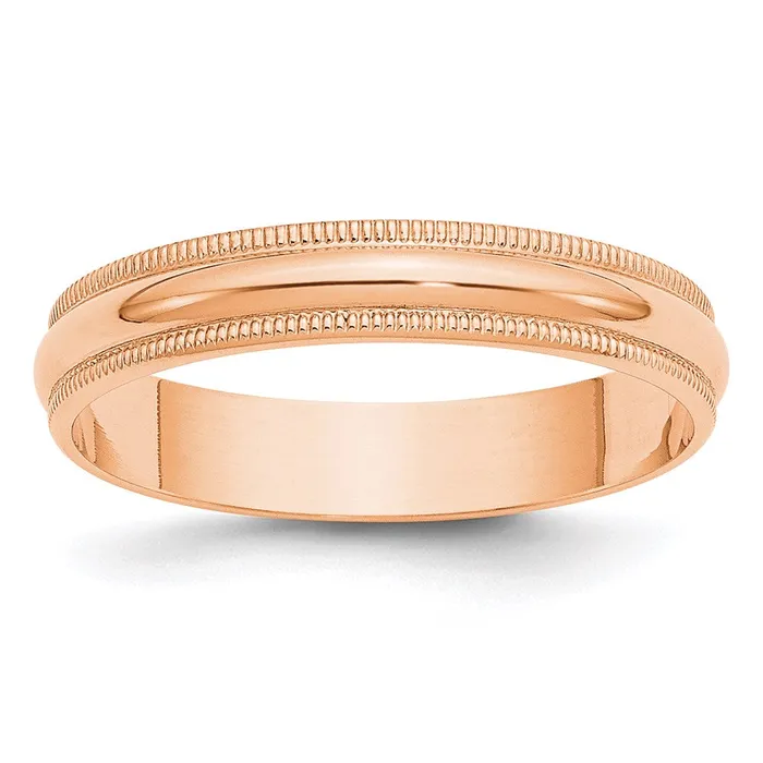 Goldia Solid 10K Yellow Gold Rose Gold 4mm Light Weight Milgrain Half Round MensWomens Wedding Band Ring Size 85 Rings Goldia Solid 10K Yellow Gold Rose Gold 4mm Light Weight Milgrain Half Round MensWomens Wedding Band Ring Size 85 Rings