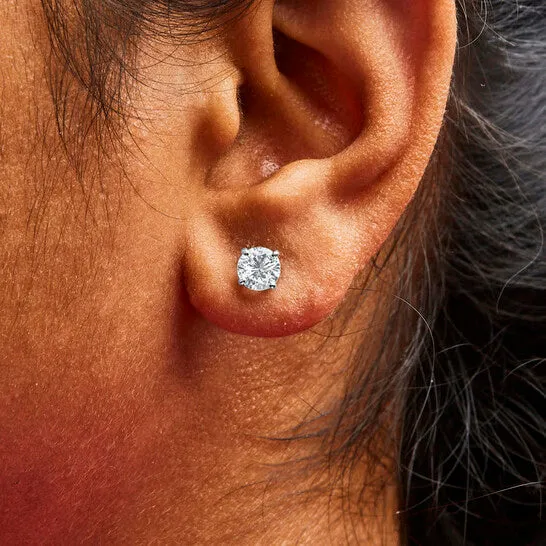JMS always Original Haus of Brilliance IGI Certified 14K White Gold 1 12 Cttw Round Diamond Solitaire Stud Earrings with Screwbacks FG Color I1I2 Clarity Earrings JMS always Original Haus of Brilliance IGI Certified 14K White Gold 1 12 Cttw Round Diamond Solitaire Stud Earrings with Screwbacks FG Color I1I2 Clarity Earrings
