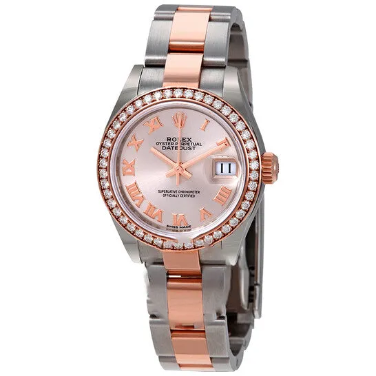 JMS always PreStyled Sets Original Rolex Datejust Sundust Dial Automatic Ladies Steel and 18K Everose Gold Oyster Watch 279381SNRO JMS always PreStyled Sets Original Rolex Datejust Sundust Dial Automatic Ladies Steel and 18K Everose Gold Oyster Watch 279381SNRO