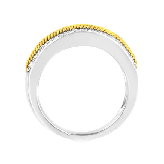 JMS always Rings Original Haus of Brilliance 10k Yellow and White Gold Plated Sterling Silver 1 cttw LabGrown Diamond 2 Row Band Ring FG Color VS2SI1 Clarity JMS always Rings Original Haus of Brilliance 10k Yellow and White Gold Plated Sterling Silver 1 cttw LabGrown Diamond 2 Row Band Ring FG Color VS2SI1 Clarity