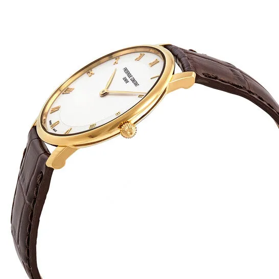 JMS always Watches Original Frederique Constant Slimline White Dial Brown Leather Mens Watch FC200RS5S35 JMS always Watches Original Frederique Constant Slimline White Dial Brown Leather Mens Watch FC200RS5S35