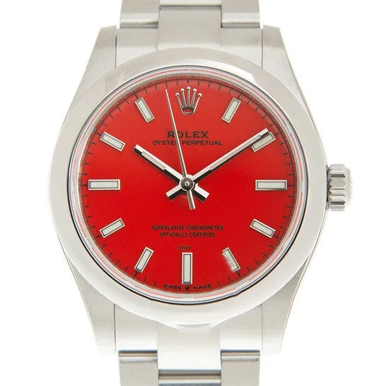 JMS always Watches Original Rolex Oyster Perpetual 31 Coral Red Dial Automatic Ladies Watch 277200CRLRDSO JMS always Watches Original Rolex Oyster Perpetual 31 Coral Red Dial Automatic Ladies Watch 277200CRLRDSO