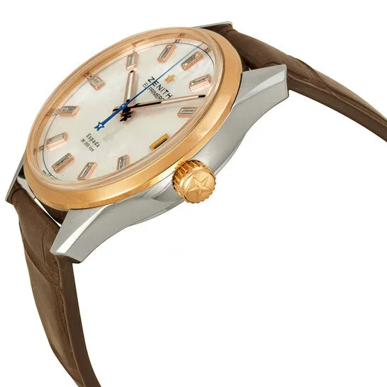 JMS always Watches Original Zenith El Primero Espada Automatic Mother of Pearl Brown Leather Mens Watch 512170465081C713 JMS always Watches Original Zenith El Primero Espada Automatic Mother of Pearl Brown Leather Mens Watch 512170465081C713