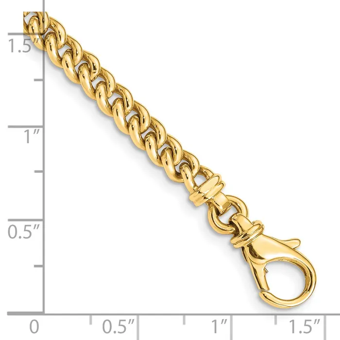 MDS Bracelets Solid 14K Yellow Gold 8 inch 45mm Hand Polished Fancy Link with Fancy Lobster Clasp Bracelet MDS Bracelets Solid 14K Yellow Gold 8 inch 45mm Hand Polished Fancy Link with Fancy Lobster Clasp Bracelet
