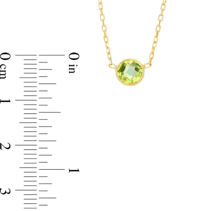 Necklaces 60mm Peridot Solitaire Necklace in 10K Yellow Gold 17 Goldia Necklaces 60mm Peridot Solitaire Necklace in 10K Yellow Gold 17 Goldia