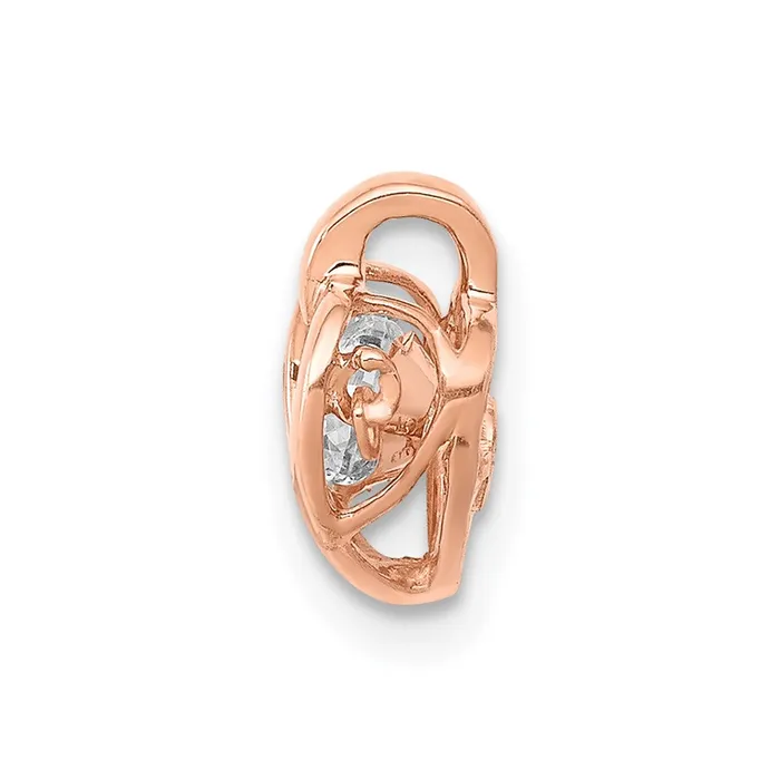 Necklaces Goldia 14k Rose Gold 14ct Vibrant Real Diamond Heart Pendant