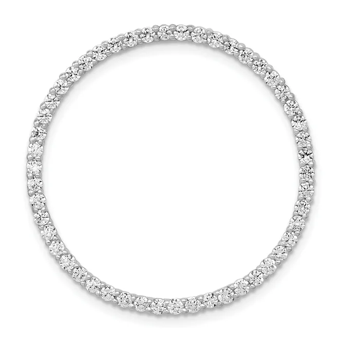 Necklaces Goldia 14k White Gold 1 Ct Lab Grown Diamond VSSI G Circle Chain Slide Pendant Necklaces Goldia 14k White Gold 1 Ct Lab Grown Diamond VSSI G Circle Chain Slide Pendant
