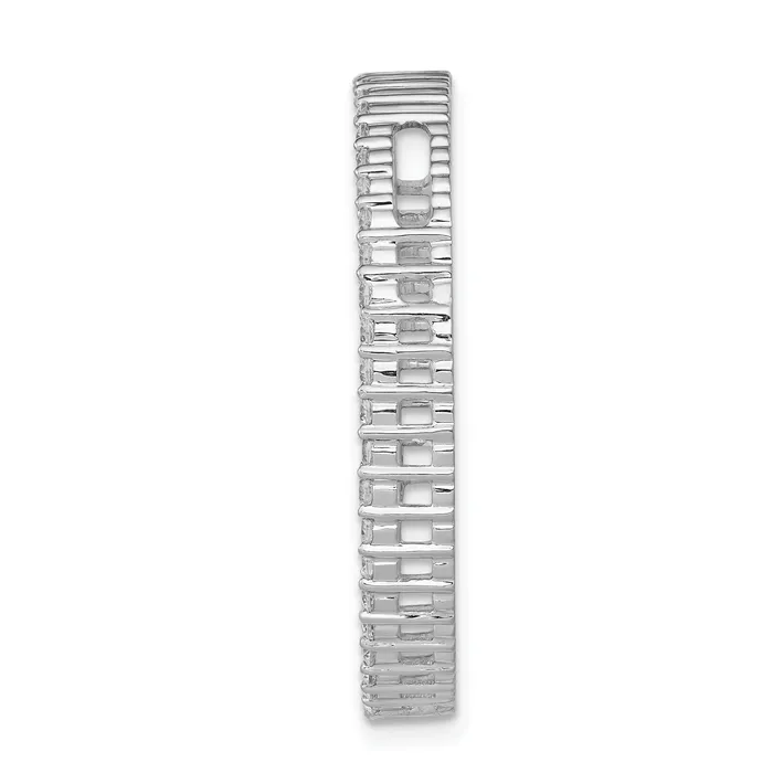 Necklaces Goldia 14k White Gold 1 Ct Lab Grown Diamond VSSI G Circle Chain Slide Pendant