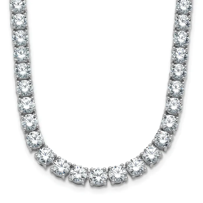 Necklaces Goldia 14k White Gold 45 12 Ct Lab Grown Diamond VSSI G Round 24 inch Straight Tennis Necklace Necklaces Goldia 14k White Gold 45 12 Ct Lab Grown Diamond VSSI G Round 24 inch Straight Tennis Necklace