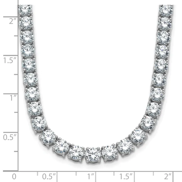 Necklaces Goldia 14k White Gold 45 12 Ct Lab Grown Diamond VSSI G Round 24 inch Straight Tennis Necklace