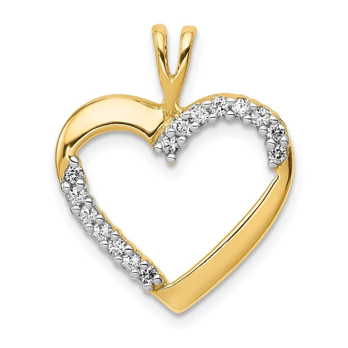 Necklaces Goldia 14K Yellow Gold 16ct Real Diamond Heart Pendant