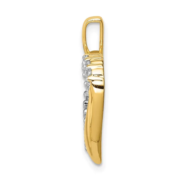 Necklaces Goldia 14K Yellow Gold 16ct Real Diamond Heart Pendant