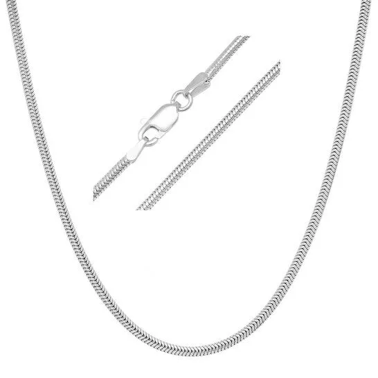 Necklaces JMS always Original Kylie Harper Unisex Italian Sterling Silver Snake Chain 1824 Necklaces JMS always Original Kylie Harper Unisex Italian Sterling Silver Snake Chain 1824