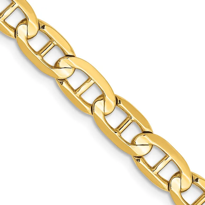 Necklaces MDS Solid 14K Yellow Gold 26 inch 525mm Concave Anchor with Lobster Clasp Chain Necklace Necklaces MDS Solid 14K Yellow Gold 26 inch 525mm Concave Anchor with Lobster Clasp Chain Necklace