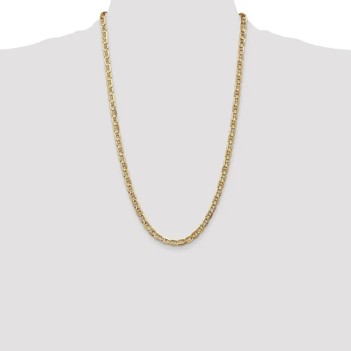 Necklaces MDS Solid 14K Yellow Gold 26 inch 525mm Concave Anchor with Lobster Clasp Chain Necklace Necklaces MDS Solid 14K Yellow Gold 26 inch 525mm Concave Anchor with Lobster Clasp Chain Necklace