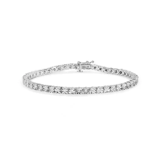 Original 925 Sterling Silver 12 Cttw Lab Grown Diamond IllusionSet Miracle Plate Tennis Bracelet GH Color SI1SI2 Clarity Size 725 JMS always Bracelets Original 925 Sterling Silver 12 Cttw Lab Grown Diamond IllusionSet Miracle Plate Tennis Bracelet GH Color SI1SI2 Clarity Size 725 JMS always Bracelets