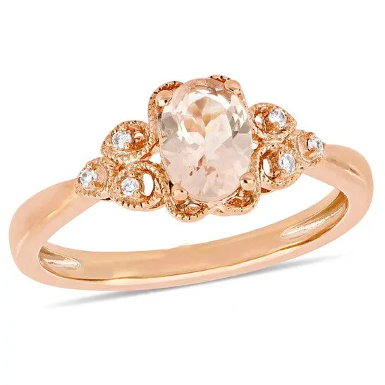 Original Amour 003 CT Diamond TW And 34 CT TGW Morganite Fashion Ring 10k Pink Gold JMS005328 JMS always Rings Original Amour 003 CT Diamond TW And 34 CT TGW Morganite Fashion Ring 10k Pink Gold JMS005328 JMS always Rings