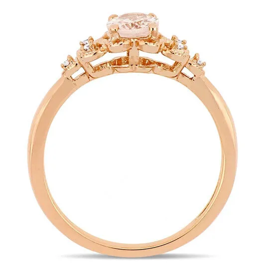 Original Amour 003 CT Diamond TW And 34 CT TGW Morganite Fashion Ring 10k Pink Gold JMS005328 JMS always Rings Original Amour 003 CT Diamond TW And 34 CT TGW Morganite Fashion Ring 10k Pink Gold JMS005328 JMS always Rings