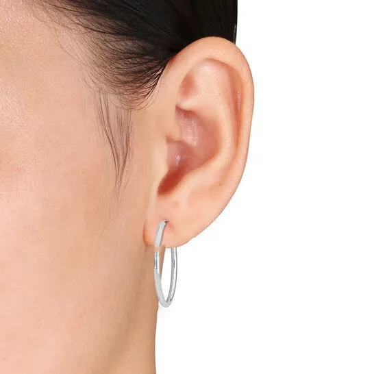 Original Amour 30mm Hoop Earrings in 14K White Gold JMS always Earrings Original Amour 30mm Hoop Earrings in 14K White Gold JMS always Earrings