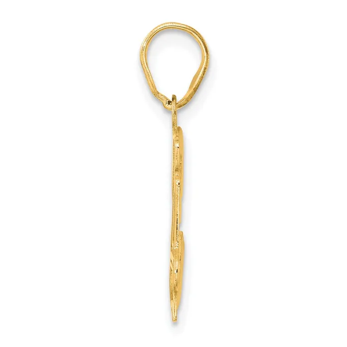 PreStyled Sets Goldia 14k Yellow Gold Polished Etched Number 34 Pendant