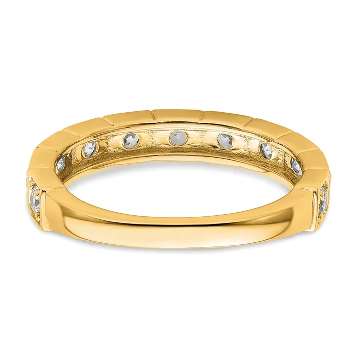 Rings 14k Yellow Gold 12 Ct Lab Grown Diamond VSSI G Fashion Band Ring Goldia