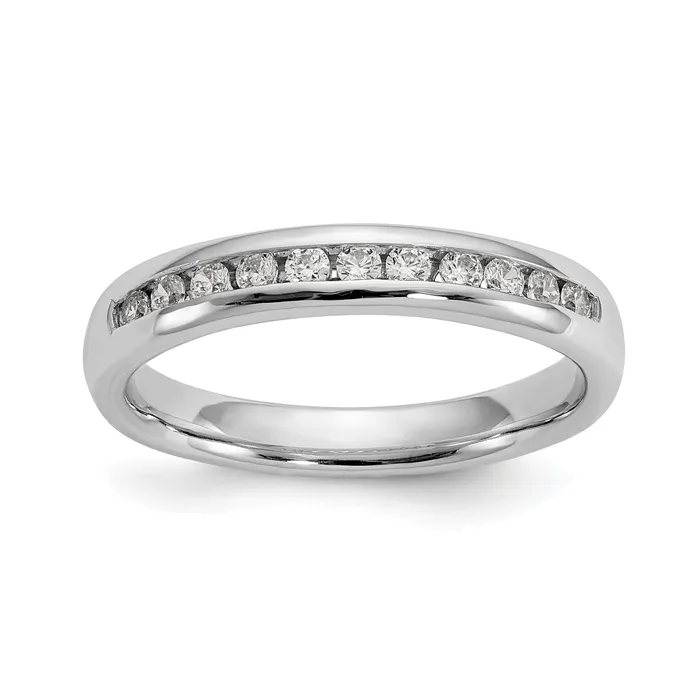 Rings Goldia 025ct CZ Solid Real 14K White Gold 11Stone Channel Wedding Band Ring Rings Goldia 025ct CZ Solid Real 14K White Gold 11Stone Channel Wedding Band Ring
