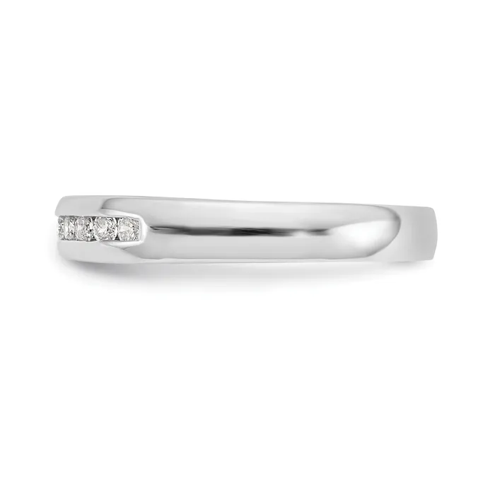Rings Goldia 025ct CZ Solid Real 14K White Gold 11Stone Channel Wedding Band Ring