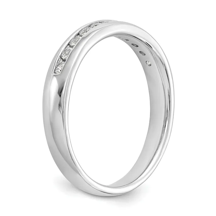 Rings Goldia 025ct CZ Solid Real 14K White Gold 11Stone Channel Wedding Band Ring