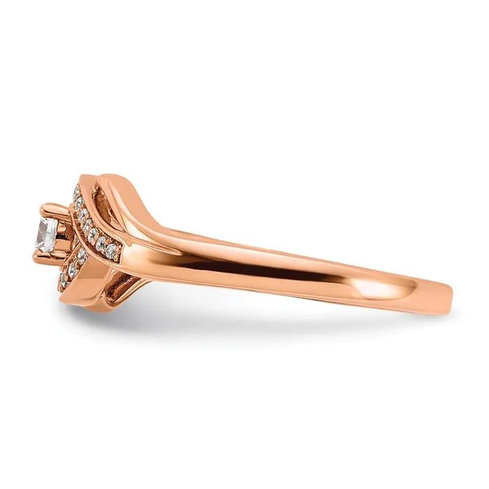 Rings Goldia 14k Rose Gold 15 Ct Lab Grown Diamond VSSI G Petite Engagement Ring