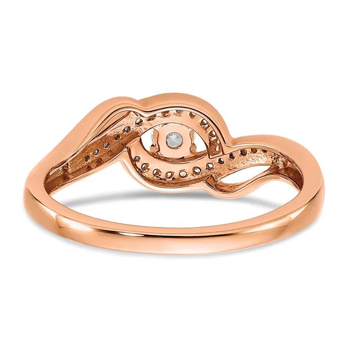 Rings Goldia 14k Rose Gold 15 Ct Lab Grown Diamond VSSI G Petite Engagement Ring