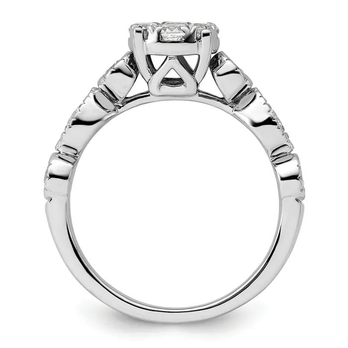 Rings Goldia 14k White Gold 34 Ct Lab Grown Diamond VSSI G Cluster Engagement Ring