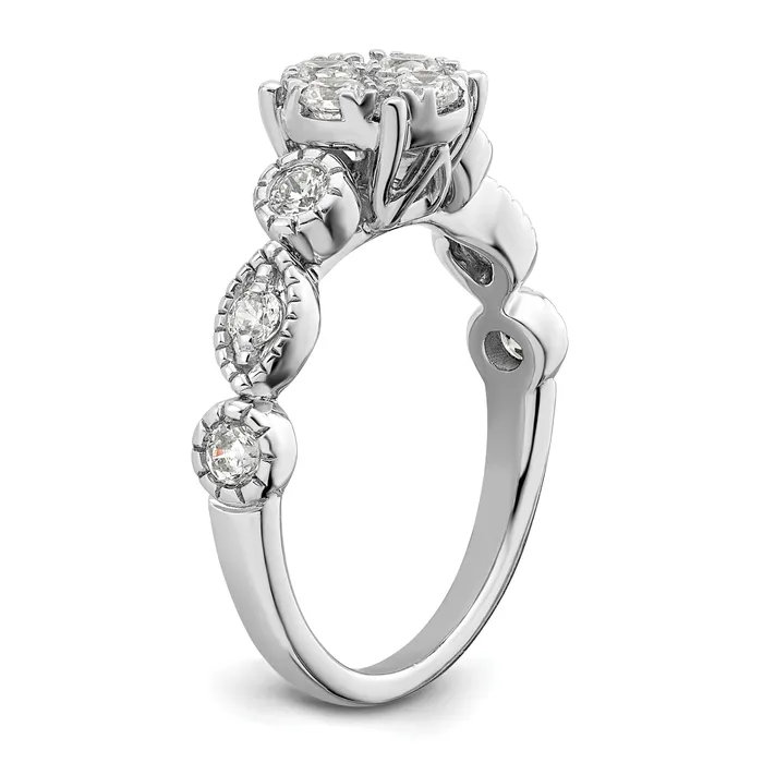 Rings Goldia 14k White Gold 34 Ct Lab Grown Diamond VSSI G Cluster Engagement Ring