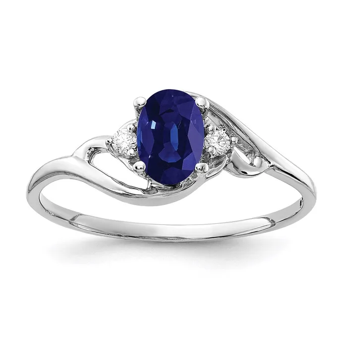 Rings Goldia 14k White Gold 6x4mm Oval Sapphire A Real Diamond ring