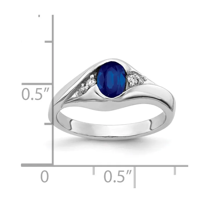 Rings Goldia 14k White Gold 6x4mm Oval Sapphire A Real Diamond ring